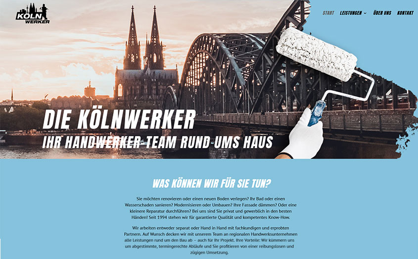 Designtanke - Webagentur Köln - Referenz - Die Kölnwerker - Handwerker