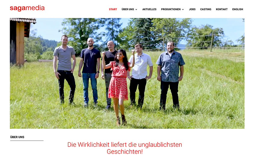 Designtanke - Webagentur Köln - Referenz Sagamedia Film- und Fernsehproduktion