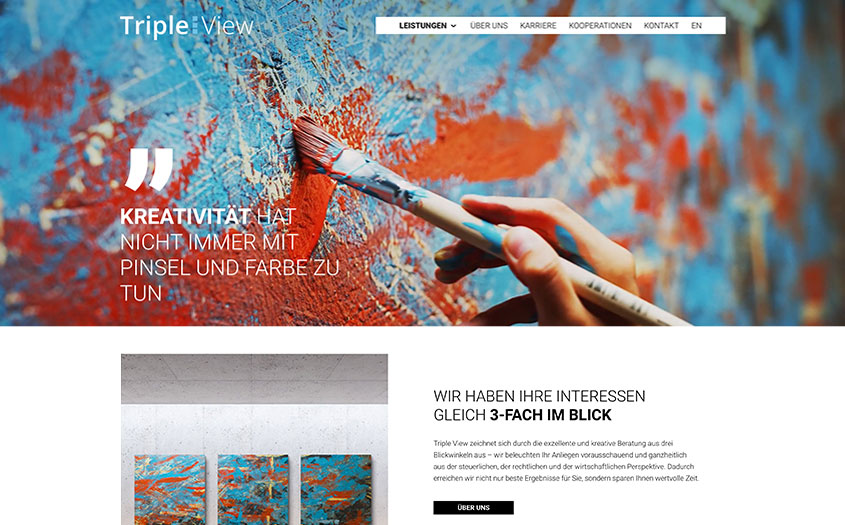 Designtanke - Webagentur Köln - Referenz - Triple View GmbH Rechtsanwalts- und Steuerberatungsgesellschaft